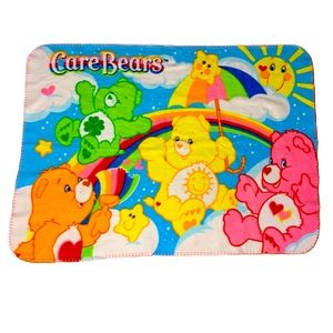Care Bears Baby Fleece Throw Rainbow Sunshine Blanket Great Condition!